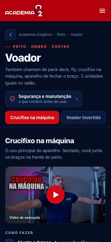 A página de um aparelho aberta no celular
